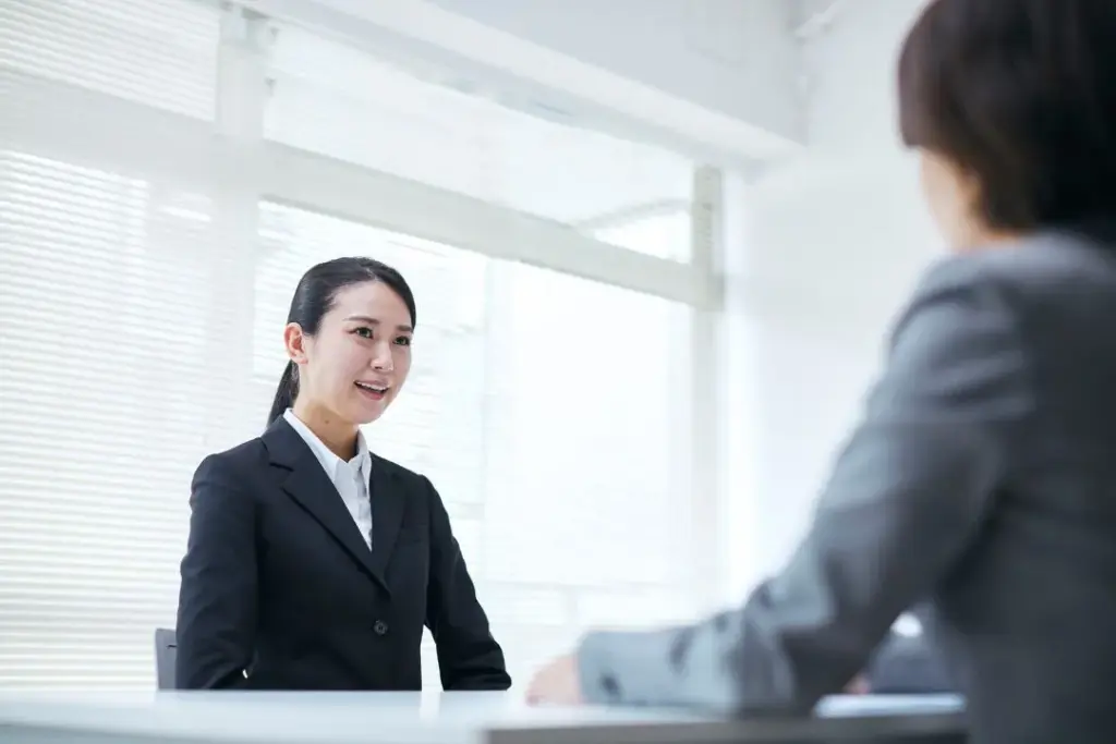 面接での受け答えの様子